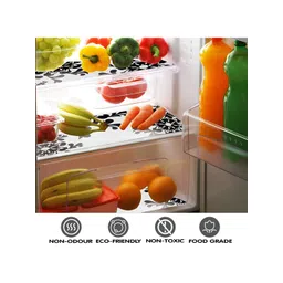 Aura 4-Pcs White & Black Printed Water Proof Fridge Mats image 4