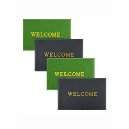 Aura 4Pcs Green & Grey Self-Designed Anti-Slip Eco-Friendly Absorbent Large Doormats-picture-23