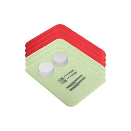 Aura 6-Pcs Green & Red Floor Microfiber Crockery Dish Drying Kitchen Mats-picture-38