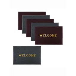 Aura 6-Pcs Grey & Maroon Printed Anti Skid Doormat-picture-19