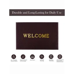 Aura 6Pcs Maroon & Brown Self-Designed Anti-Slip Eco-Friendly Absorbent Large Doormats image 5
