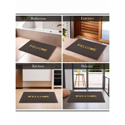 Aura 6Pcs Maroon & Brown Self-Designed Anti-Slip Eco-Friendly Absorbent Large Doormats image 2