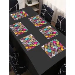 Aura 6Pcs Pink & Blue Printed Heat Resistant Table Placemats-picture-25