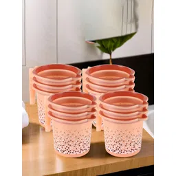 Aura Beige 10 piece Geometric Plastic Bath Accessories Set-picture-11