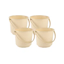 Aura Beige 4 piece Solid Plastic Bath Accessories Set-picture-17