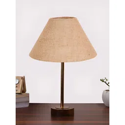 Aura Beige Metal Frustum Shaped Table Lamp-picture-41