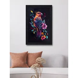 Aura Black & Blue Single Piece Synthetic Wood Abstract Paintings-picture-10