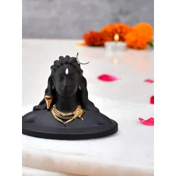 Aura Black & Gold-Toned Religious Adiyogi Shiva Idol Showpiece-picture-46