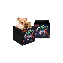 Aura Black & Green 2 Pieces Printed Storage Box Organisers-picture-38