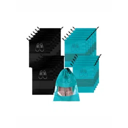 Aura Black & Green 24 Pieces Water Resistant Shoes Organisers-picture-21