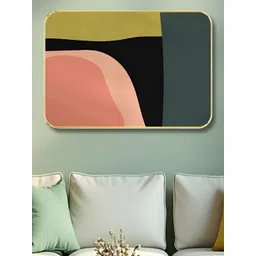 Aura Black & Peach Abstract Wall Paintings-picture-47