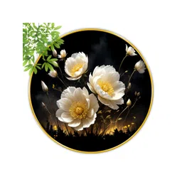 Aura Black & White 1 Piece Wood Floral and Botanical Wall Paintings-image-32