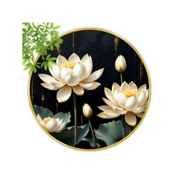 Aura Black & White 1 Piece Wood Floral and Botanical Wall Paintings-image-33