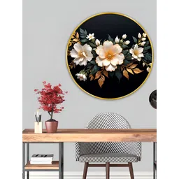 Aura Black & White 1 Piece Wood Floral and Botanical Wall Paintings image 5