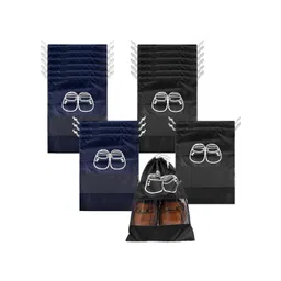 Aura Black & White 18 Pieces Printed Shoes Organisers-picture-41