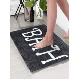 Aura Black & White Bath Printed Anti-Skid Microfiber 1850 GSM Bath Mat-picture-17