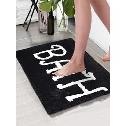 Aura Black & White Bath Self-Design 1850 GSM Anti-Skid Large Bath Mat-picture-30