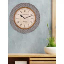 Aura Black & White Colourblocked Contemporary Wall Clock-picture-17