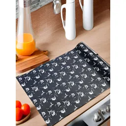 Aura Black & White Floral Printed Water Resistant Shelf Liner Organiser-picture-41