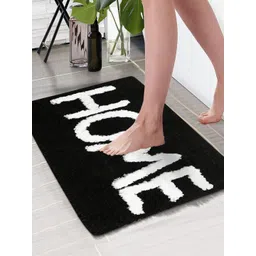 Aura Black & White Home Design 1850 GSM Anti-Skid Microfiber Large Bath Mat-picture-24