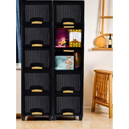 Aura Black & Yellow 10 Pieces Multipurpose Folding Cabinet Storage Organisers-picture-41
