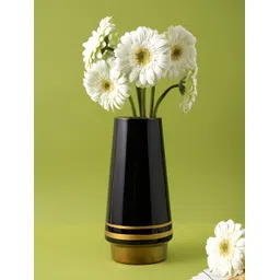 Aura Black Ceramic Flower Vase-picture-45