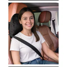 Aura Black Memory Foam Filled Polycotton Travel Pillow image 2