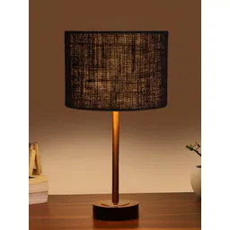 Aura Black Metal Traditional Cylindrical Shaped Table Lamp-picture-27