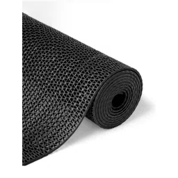 Aura Black Textured 110 GSM Anti-Slip Bath Rugs image 1