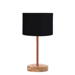 Aura Black Textured Wood Industrial Cylindrical Shaped Table Lamp-picture-33