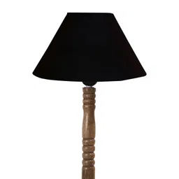 Aura Black Wood Traditional Abstract Shaped Table Lamp-picture-14