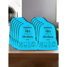 Aura Blue & black 12 Pieces Printed Reusable Cloth Storage Bag Organisers-picture-33