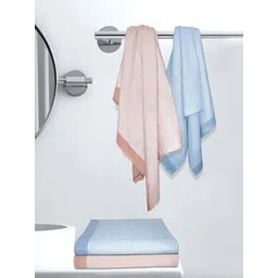 Aura Blue & Brown 4 Cotton 210 GSM Bath Towel-picture-23