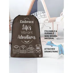 Aura Blue & Brown 4 Pieces Printed Foldable Laundry Bags image 5