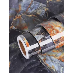 Aura Blue & Brown Printed Self Adhesive Wall Sticker-picture-38