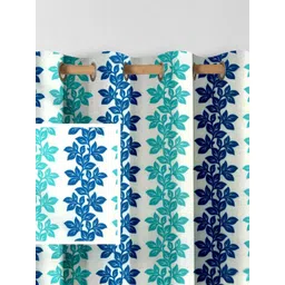 Aura Blue & Green 2 Pieces Light Blocking Window Curtains-picture-16