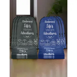 Aura Blue & Grey 12 Pieces Printed Storage Bag Water Resistant Organisers-picture-14