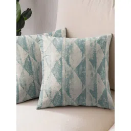Aura Blue & Grey 2 Pieces Abstract Printed Square Cushion Covers-picture-39
