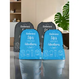 Aura Blue & Grey 4 Pieces Printed Foldable Water Resistant Multi-Utility Laundry Bags-picture-35