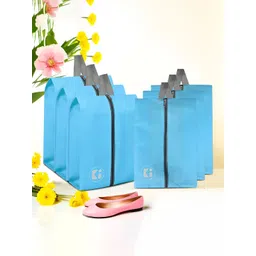 Aura Blue & Grey 4 Pieces Reusable Shoes Organisers-picture-34