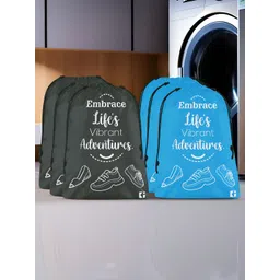 Aura Blue & Grey 6 Pieces Printed Foldable Water Resistant Multi-Utility Laundry Bags-picture-36