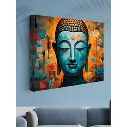 Aura Blue & Orange 1 Piece Canvas Other Wall Paintings-picture-31