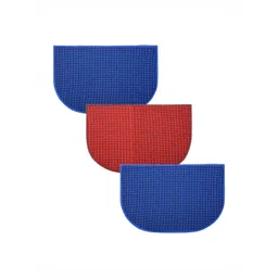 Aura Blue & Red 3 Pieces Woolen Anti-Skid Doormats-picture-35
