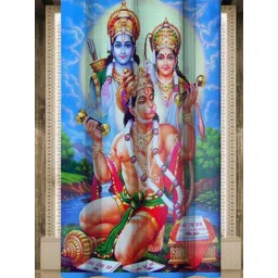 Aura Blue & Red Ethnic Motifs Door Curtain-picture-30