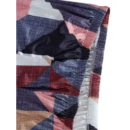 Aura Blue & Red Stretchable Printed 2 Seater Sofa Cover image 2