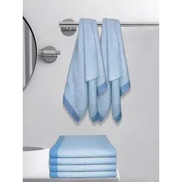 Aura Blue & Turquoise Blue 5 Cotton 210 GSM Bath Towel-picture-29