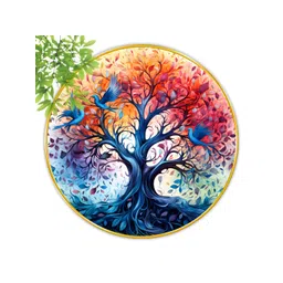 Aura Blue & White 1 Piece Wood Floral and Botanical Wall Paintings-picture-16