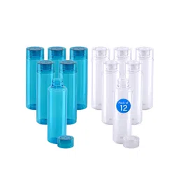 Aura Blue And White 12 Piece Plastic Solid Water Bottle-1000ML-image-14
