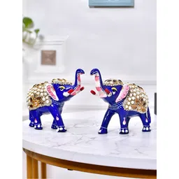 Aura Blue & White 2 Pieces Birds And Animals Showpieces-picture-22