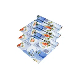 Aura Blue & White 3 Pieces Flower Printed Shelf Liner Organisers-picture-34